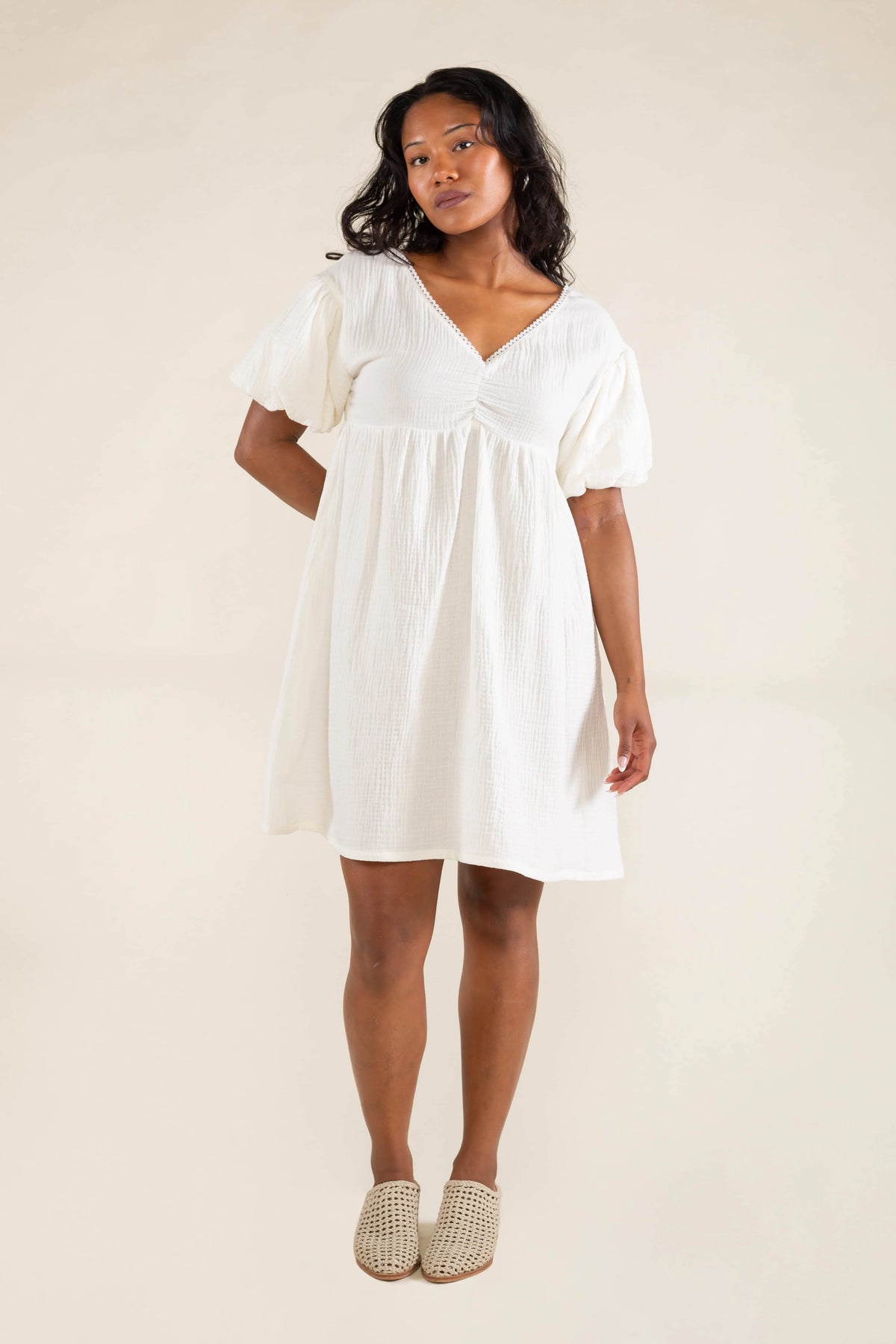 Ivory cotton dress deals