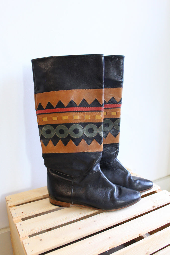 Black leather boots size 9 hotsell